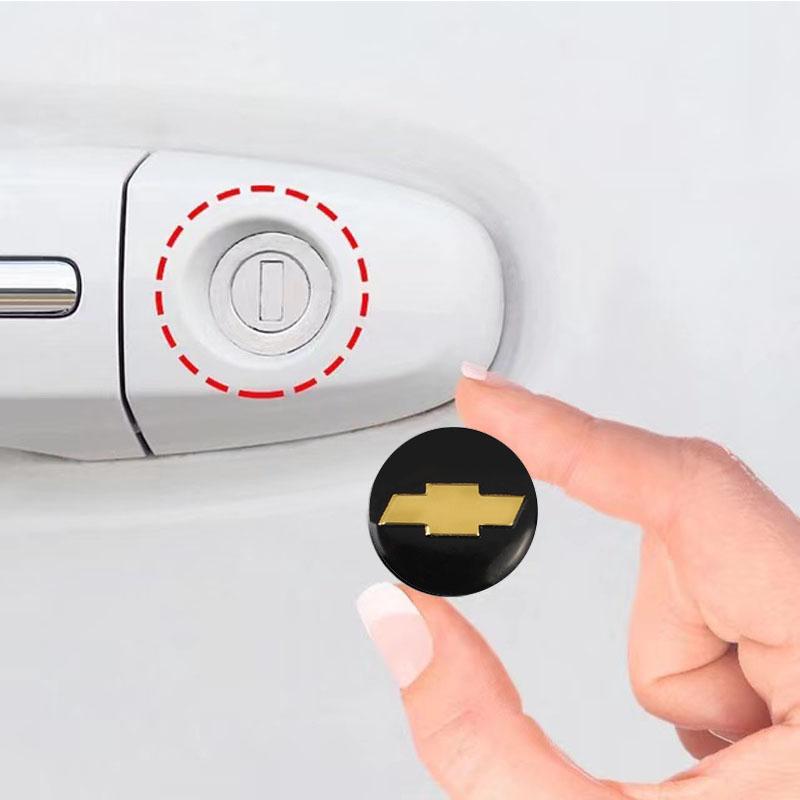 5/10Pcs Aluminum Car Remote Key Stickers Logo Decals For Chevrolet Avalanche Orlando Kalos Equinox Groove Volt Lacetti Trax Niva