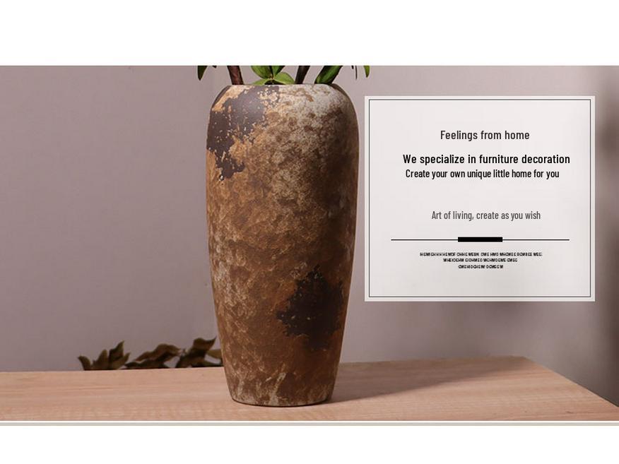 Hydroponická keramická váza ve stylu wabi-sabi na čajový stolek nebo do vstupní haly