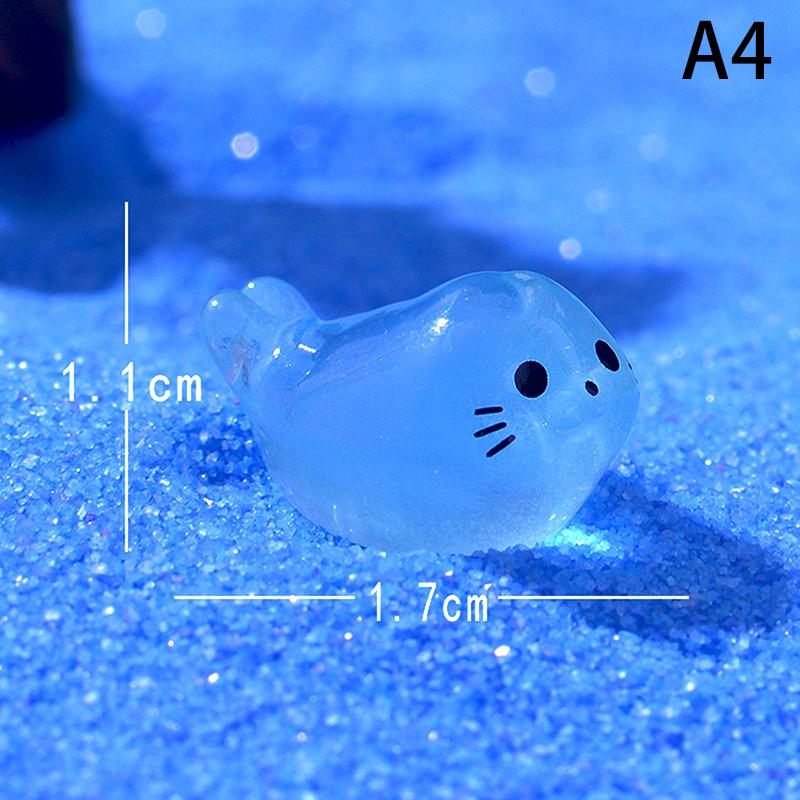 Cute Luminous Bunnies Microlandscape Mini Ornaments Fairy Gardening Miniature Figurines Resin Crafts Home Decoration