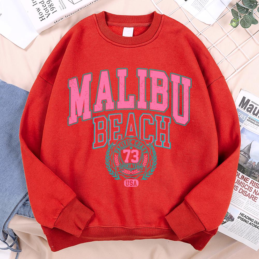 Malibu Beach Usa 73 Hoodie Men Women Loose Sweatshirt Creativity O-Neck Hoodies Street Fashion Oversize Hoody Couple Sportswear