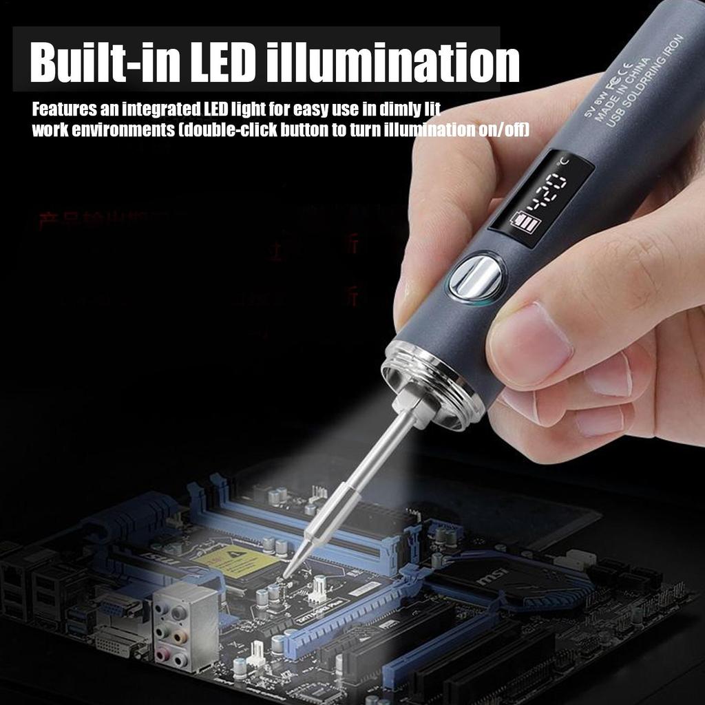Electronic Soldering Kit 5 Levels Control Solder Kit Digital Display Welding Tools With Light For Circuit Board Assembly