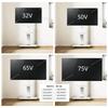 FITUEYES TV TV compatible with inch compatible with both horizontal and vertical height load capacity one middle shelf made of white stand,