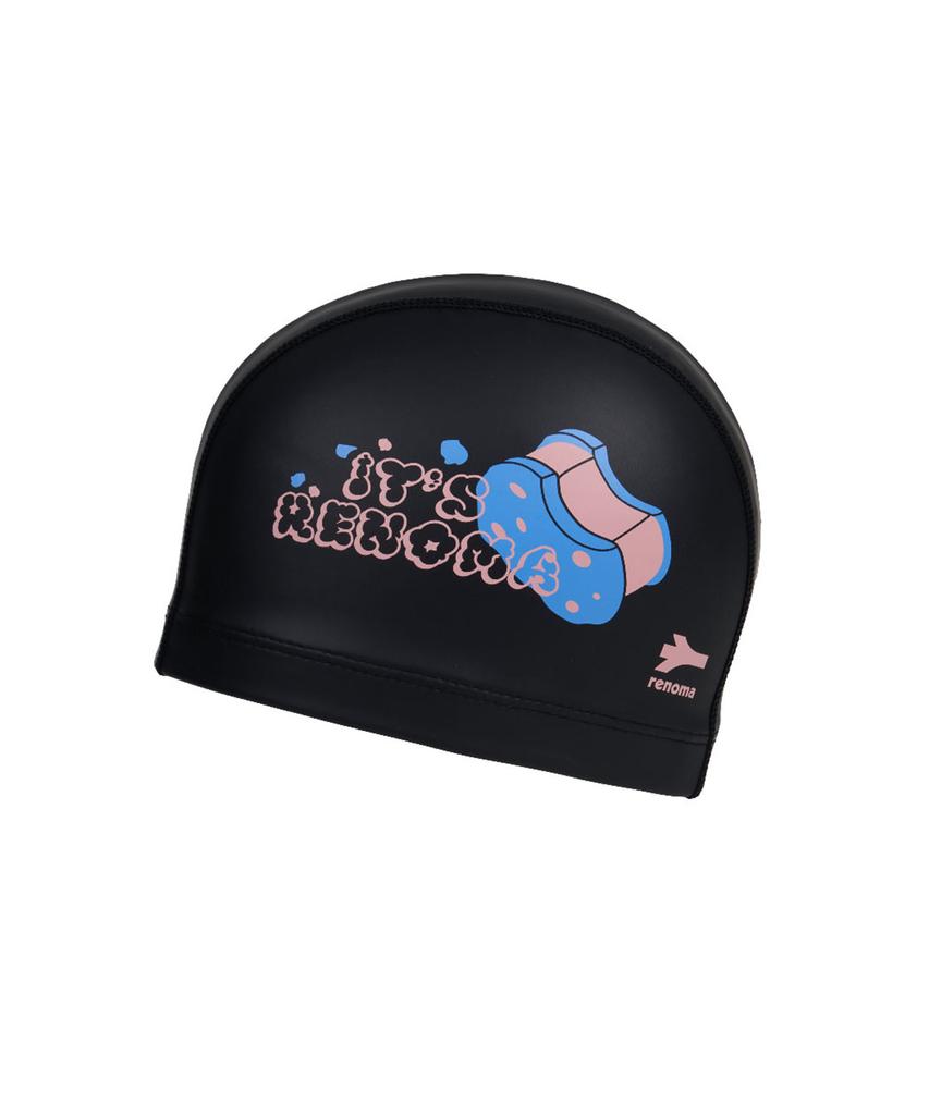 Lenomasuyeongbog Kids' Macaron Pu Swim Cap Black Ro-Rc2E052-Bk