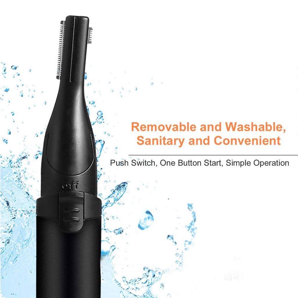 Electric Eyebrow Trimmer Rotating Head Powerful Motor One Button Start Multifunction Eyebrow Trimmer for Travel