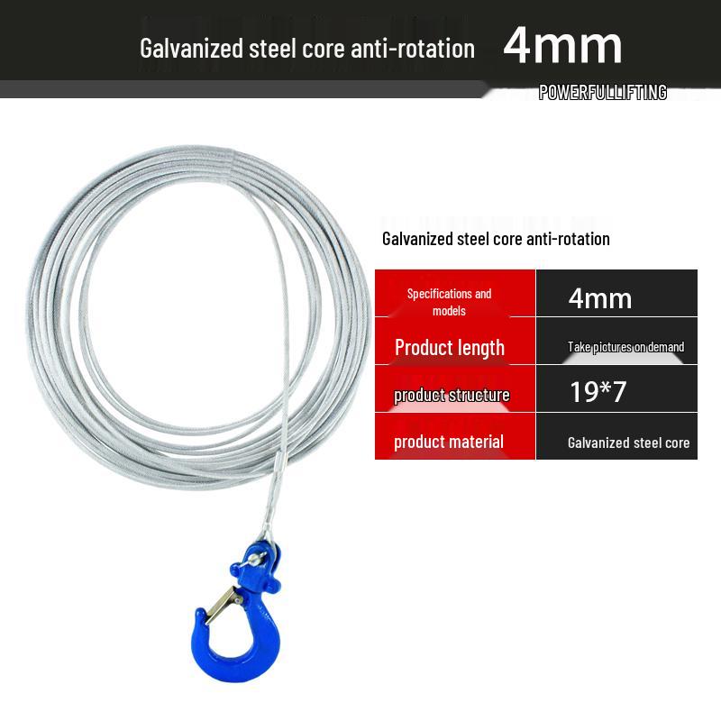 Anti-Rotation Steel Wire Rope with Soft Core for Electric Hoist and Outdoor Crane Use