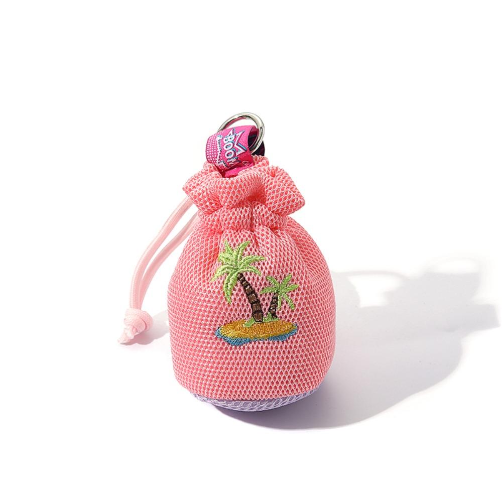 

Tree Coin Bag Keychain Backpack Hanging Storage Bag Creative Mesh Bag Pendant Decorative Girl Toy розовый