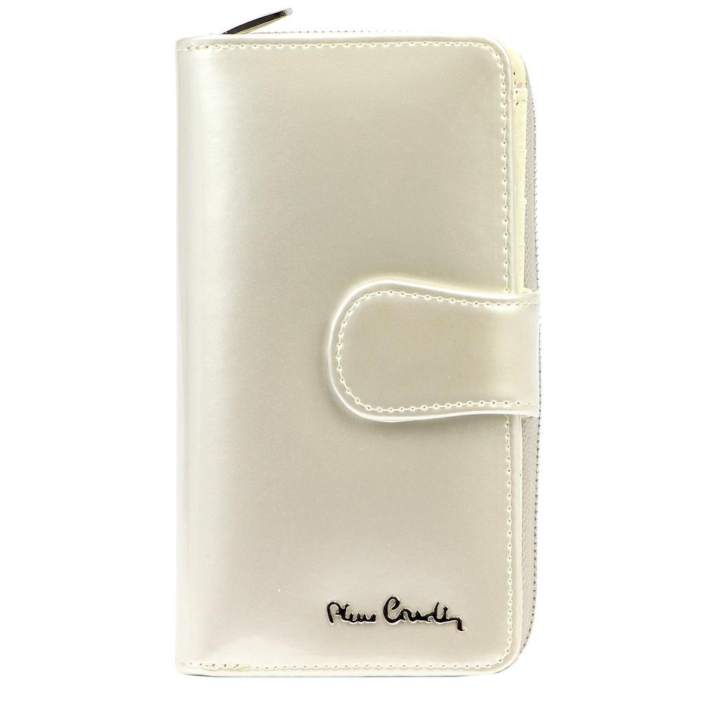 Echtes Leder + Damen-Portemonnaie aus Kunstleder Pierre Cardin 07 SHINY 116