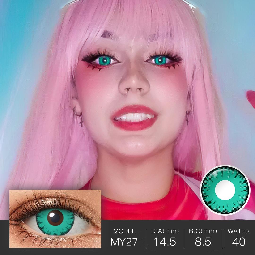 

Цветные контактные линзы для глаз зелёный