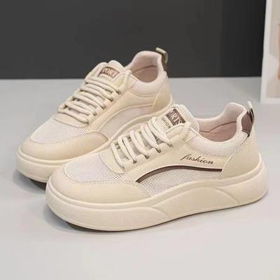 Lente Kleine Witte Schoenen 2024 Nieuwe Dikke Zool Ademend Mode Sport Mesh Schoenen Zapatos De Mujer