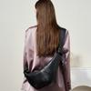 Niche agneau première couche diagonale Lazy croissant cuir simple épaule diagonale sac dumpling fille