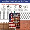 2D Flat Veteran Memorial Metal Sign, "All Gave Some Some Gave All" Quote, 8×12 Inch Aluminum Wall Art, Patriotic Veteran Tribute Design, Durable