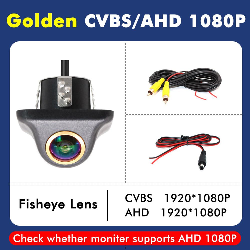 

180 градусов 4K Fisheye Golden Lens AHD 1920x1080P Автомобильная камера заднего вида Full HD Ночное видение Камеры заднего вида для автомобилей