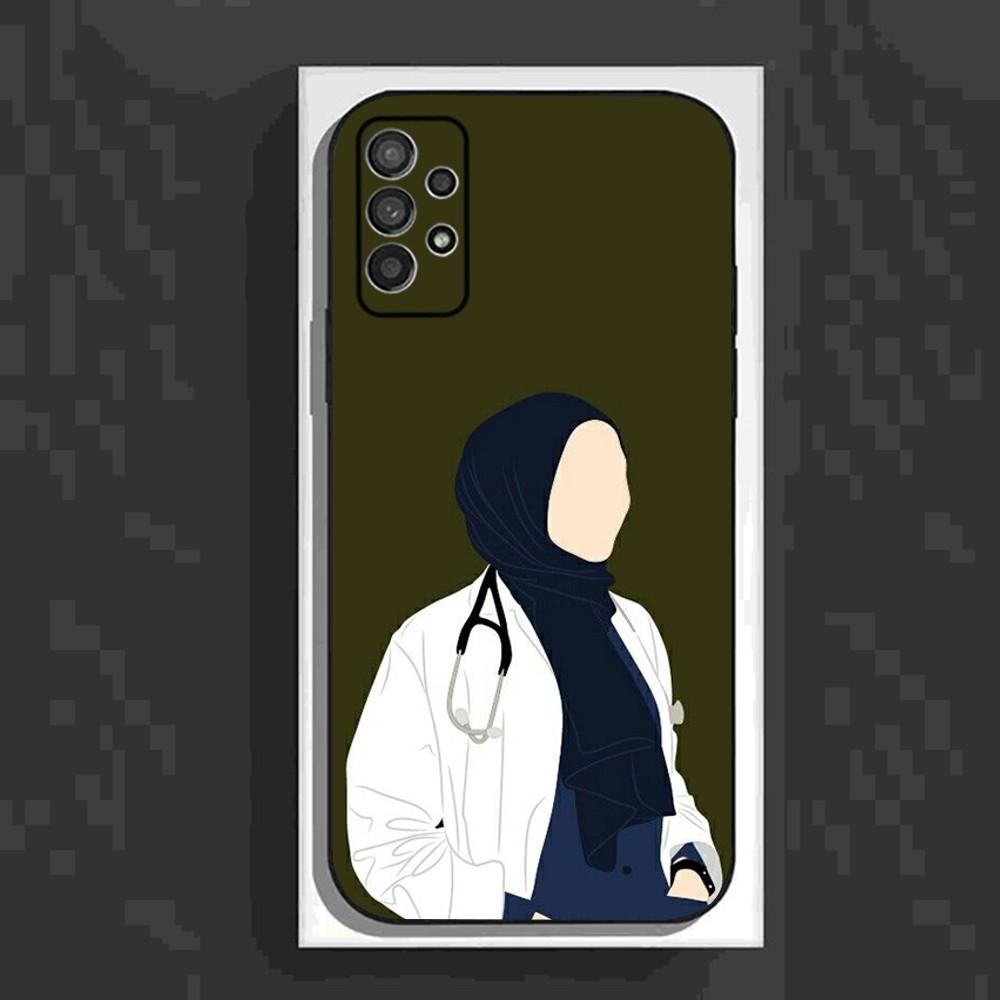 Nurse Cartoon Doctors Phone Case For Samsung Galaxy A13,A21s,A22,A31,A32,A52,A53,A71,A80,A91 Soft Black Cover