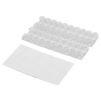 20pcs Wire Tidy Holder Cord Drop Clip Organizer Adhesive Cable Management Clamp (Transparent)
