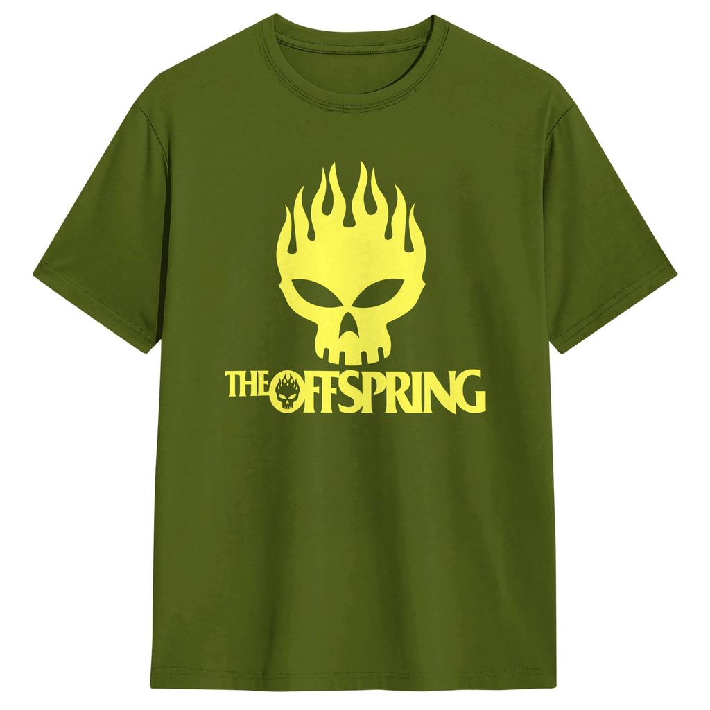Herren The Offspring Band T-Shirt Baumwolle Kleidung Mode Kurzarm Rundhals T-Shirts Geschenkidee T-Shirt
