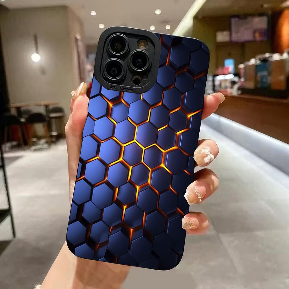 Tech inspired pattern phone case suitable for iPhone 17 16 15 14 13 12 11 Pro/Max/Plus anti drop and shockproof back cover