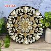Vintage Round Tin Sign Retro Wall Art Flat Metal Poster for Bedroom Living Room Bar Garage
