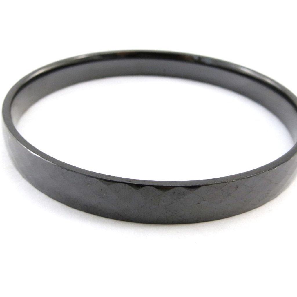 Les Trésors De Lily [J0985] - Black Ceramic 'Minéralia' Bracelet (62 Mm 8 Mm)