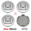 4Pcs ABS 58mm 69mm Car Wheel Center Hub Center Cap Rim Hub Dustproof Cover Emblemem For Honda Accord CRV XRV Civic Odyssey Acces aju256