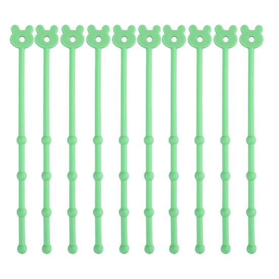 Silicone Cable Ties Reusable Bear Shaped Bag Sealing Zip Tie Multi-Purpose Twist Tie for Food Storage Wire Management