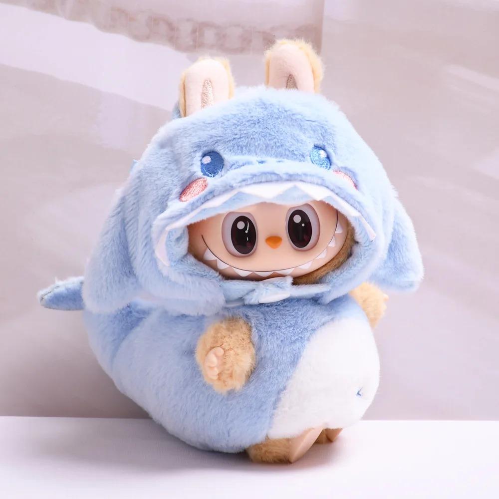 17cm Roztomilé Mini Plyšové Oblečení pro Panenky Oblečení Doplňky Pro Korea Kpop Exo Labubu II Idol Panenky Sedící Párty Oblečení DIY Dárek