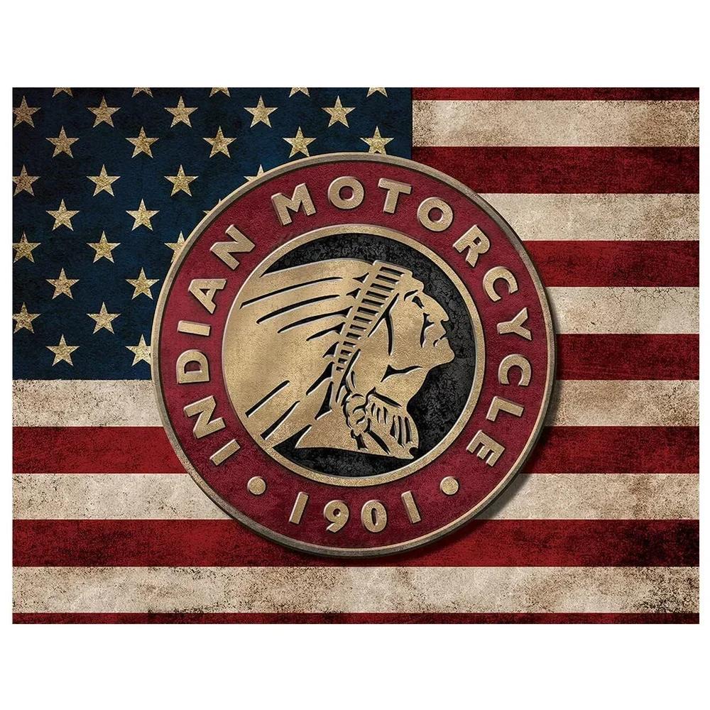 Metallblechschilder Indian Motorcycles Scout Gegr. 1901 Dekoration Eisen Farbe G Metall Dekorative Wandkunst Vintage Schilder Garage Club Bar