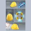 4 Gears Safety Helmet with Fans 1/2/4pcs Fans Construction Work Helmet  Outdoor Working