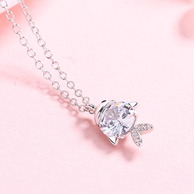 The rest of your life has your necklace with diamonds, creative collarbone chain, niche design, light luxury fashion pendant, women