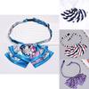 Business Attire Double Layer Bow Tie For Women With Polyester Material And Button Fastening