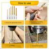 Titanium Coated HSS Twist Drill Bits, 3-10mm Serrated Side Cutting Drill Bit, Hex Shank Serrated Cutting Drill Bits, Drill Bit Woodworking Tools,