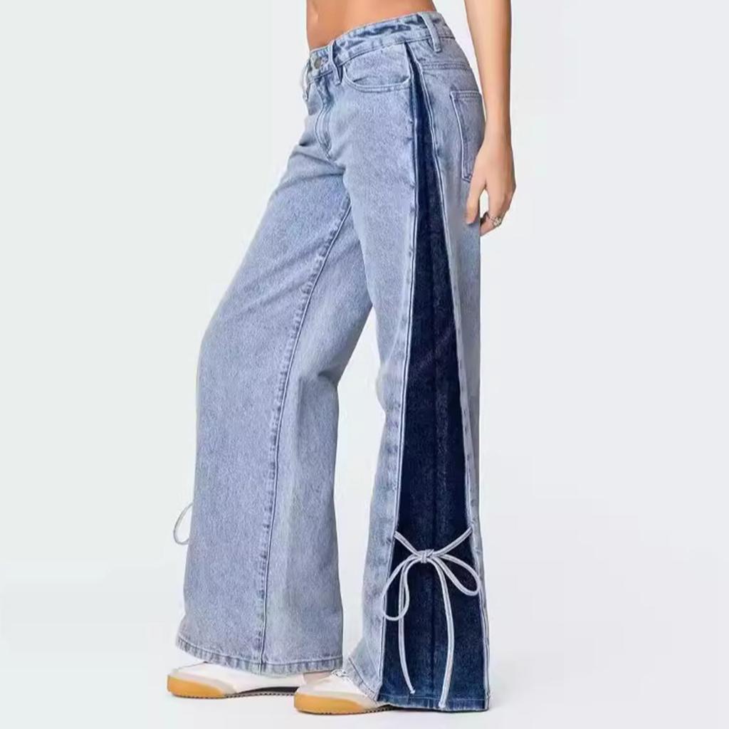 Ladies' Retro Straight Leg High Waisted Jeans