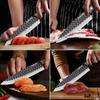 4PCS Kitchen Chef Knife Set Multipurpose Knife Utility Knife Barbecue Knife Stainless Steel Boning Knife