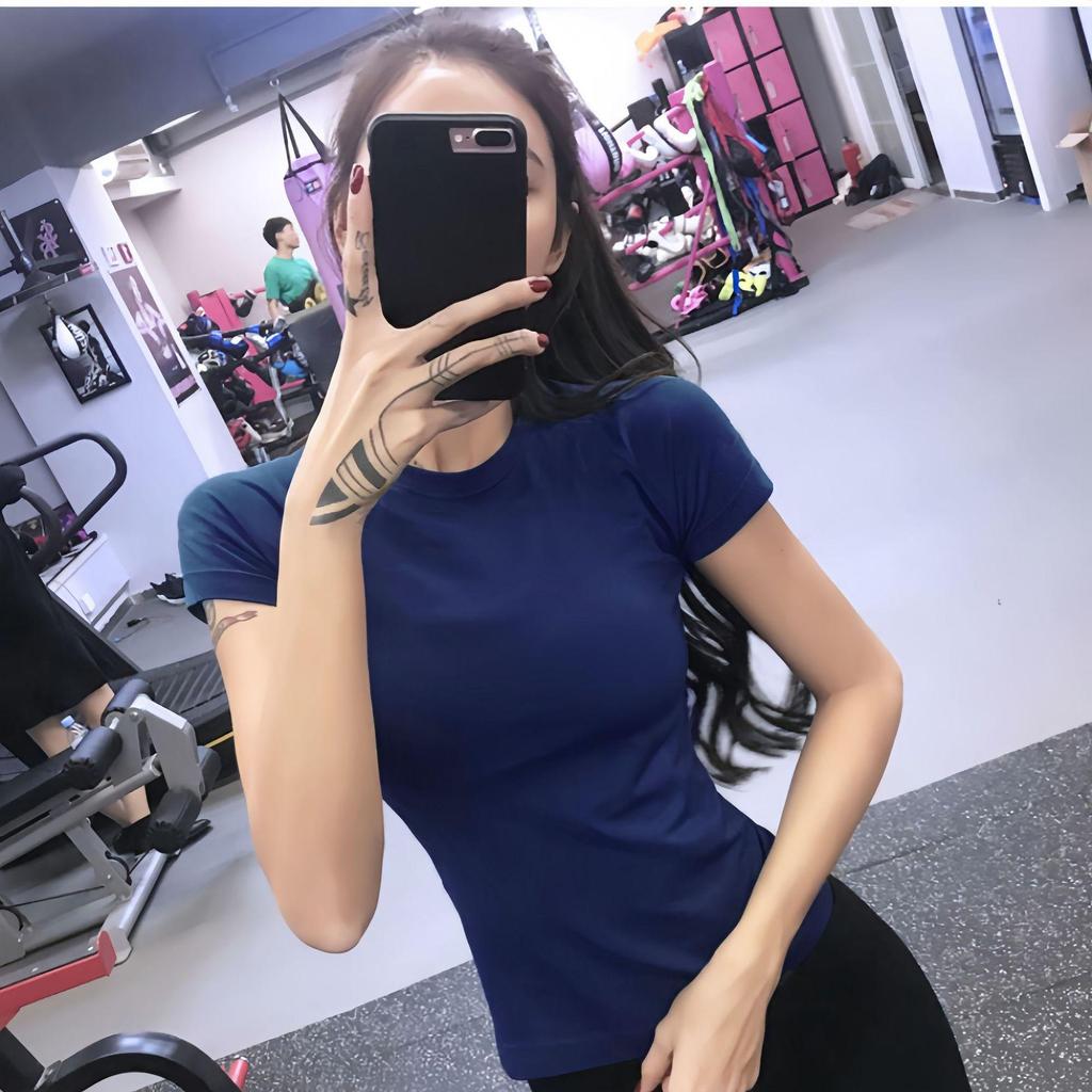 Haut de Sport Respirant et Extensible à Manches Courtes pour Femme - Séchage Rapide, Coupe Ajustée pour la Course à Pied, l'Entraînement et le Yoga