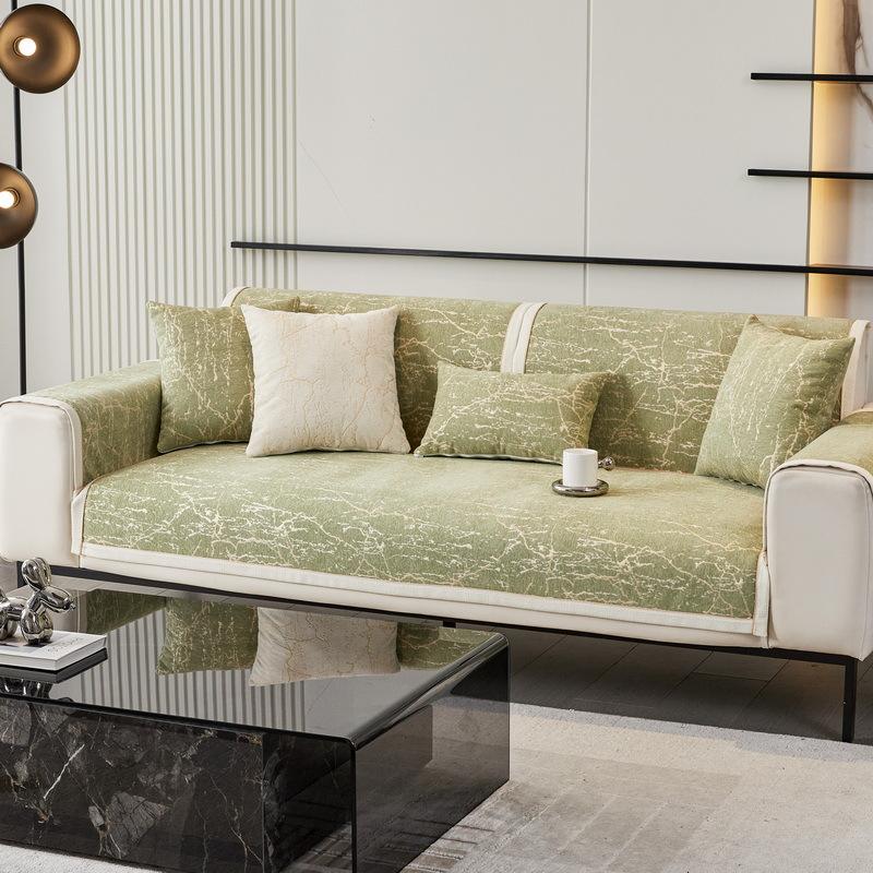 

French Sofa Cushion Light Luxury Style Four Seasons Universal Non-Slip Internet Celebrity High-End Atmosphere Simple Modern Cover Towel Cover Cloth 70*70cm