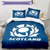 3pcs Scotland Rugby Bedding Set Duvet Cover Closure Includes 1 Duvet Cover & 2 Pillowcases, Soft and Comfortable for All Seasons.