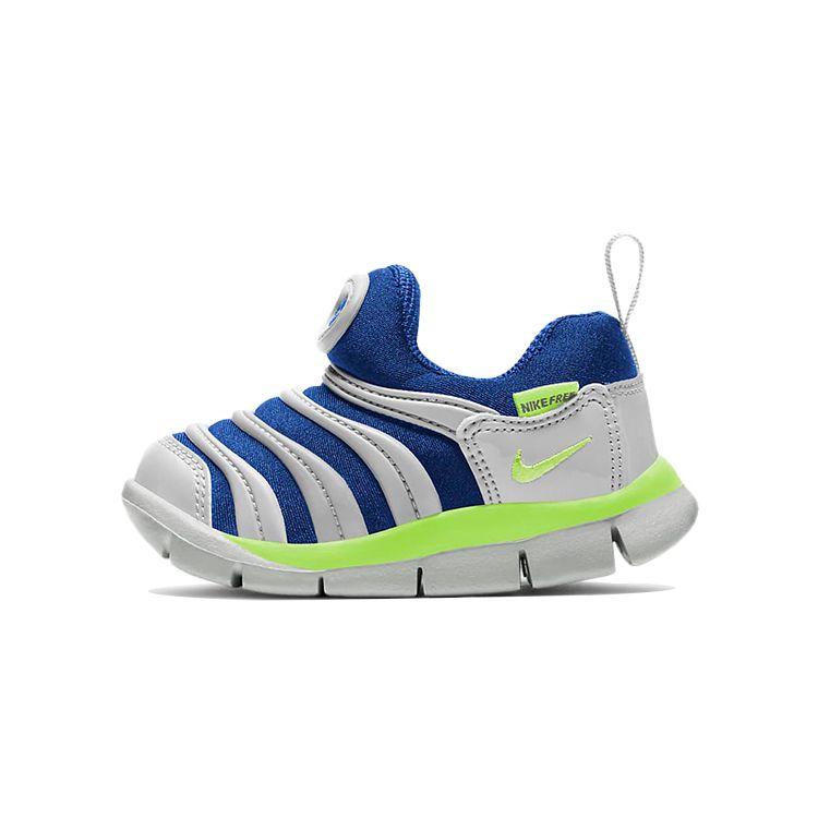 Nike Dynamo Free Comfortable Daily Non-Slip Shock Absorbing Wear-Resistant Low-Top Walking Shoes Baby Sneaker Gray Green Blue 343938-436
