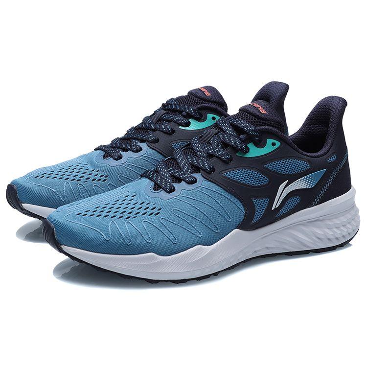 LiNing Cushioning Support Non-Slip Wear-Resistant Breathable Low-Top Running Shoes Unisex sneaker Blue Black ARHR055-3