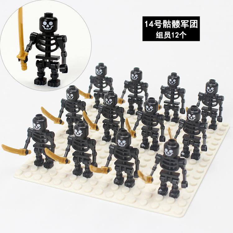Soldier building blocks selling skulls, ninja bones and skull bodies, birthday gifts, Christmas gifts, children's toys.