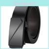 Minimalist Pu Leather Automatic Buckle Belt For Business Casual Wear
