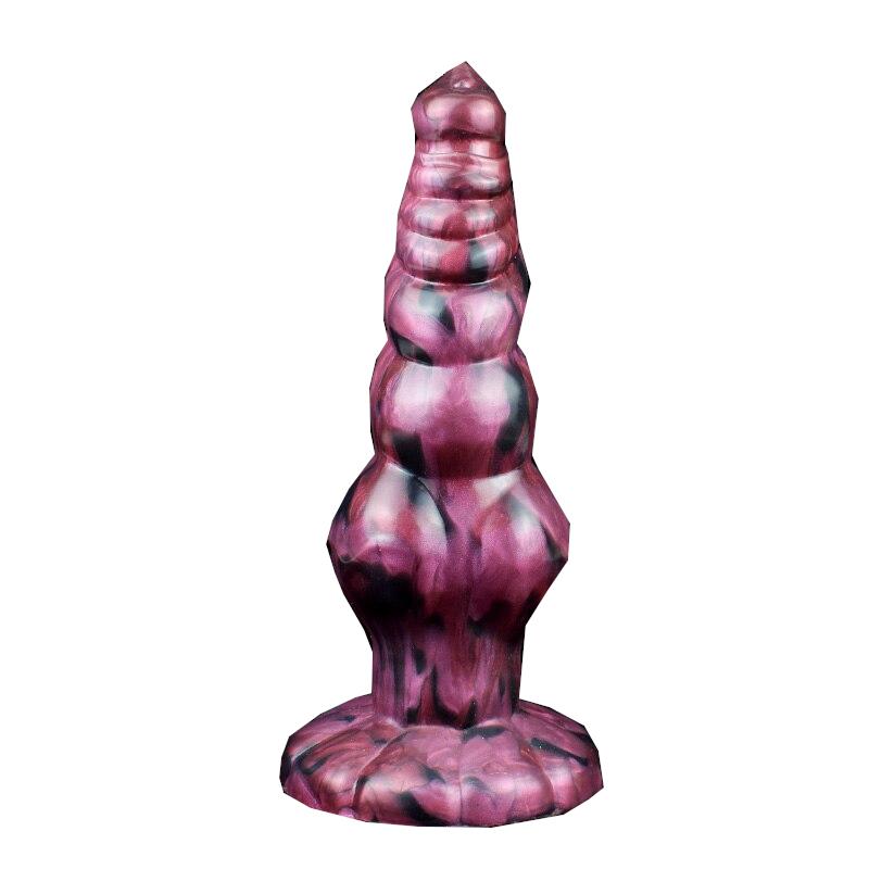 Labyrinth Silicone Dog Knot Dildo Anal Dilator Fun  Masturbation Non Vibrating Butt Plugs