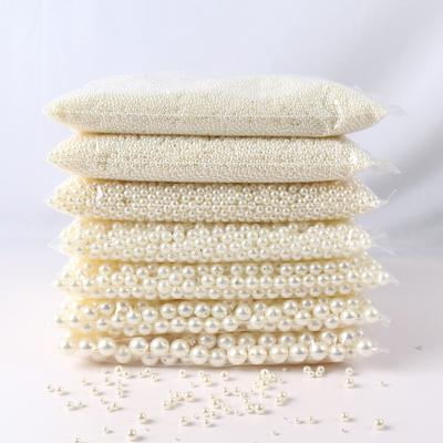 3-20Mm One Catty Of Abs Straight Hole Imitation Pearl Round Loose Bead Diy Necklace Hair Accessories Bracelet Beaded Jewelry Accessories