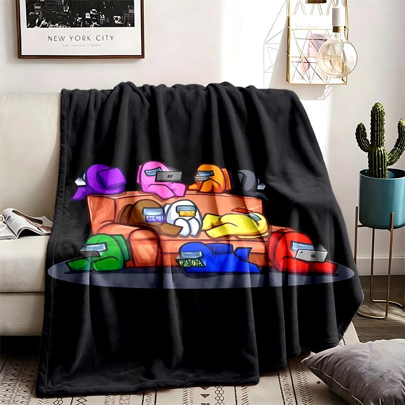 Among Us Motivdecke Geeignet für das Sofa Camping und Reisen Hergestellt aus weichem Flanellmaterial Ein ideales Geschenk für Anlässe wie Geburtstag