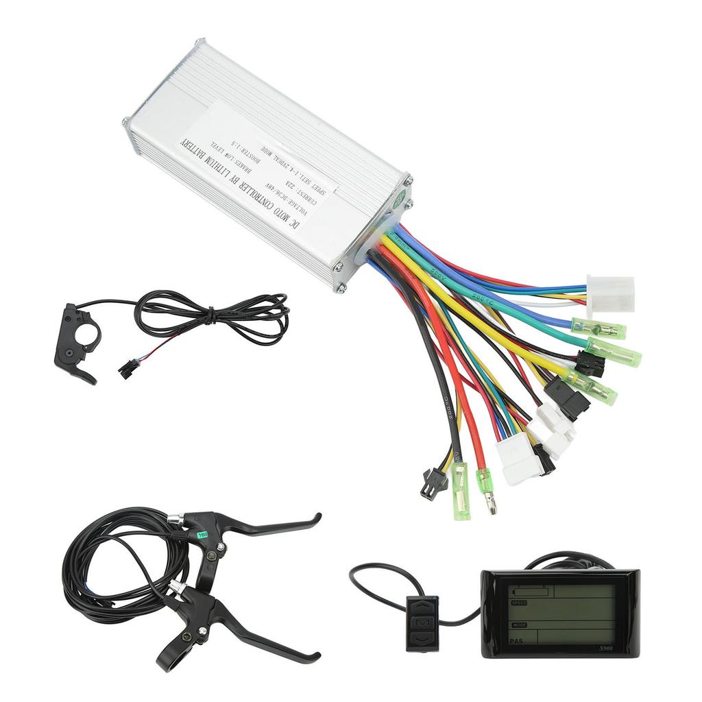 22A Electric Bicycle Conversion Kit JN22A Controller S900 Panel Brake Handle and Thumb Throttle for 500W Motor