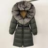 OFTBUY Moda Inverno Giacca Piumino 90% Imbottita con Piumino Collo in Pelliccia di Volpe Oversize Rimovibile Cucita Giacca Piumino Donna Abbigliamento Casual Largo