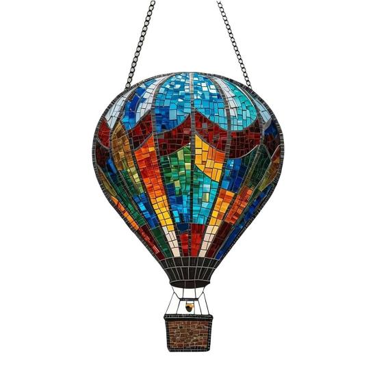 Hot Air Balloon Decoration 2D Flat Acrylic Pendant Colorful Hot Air