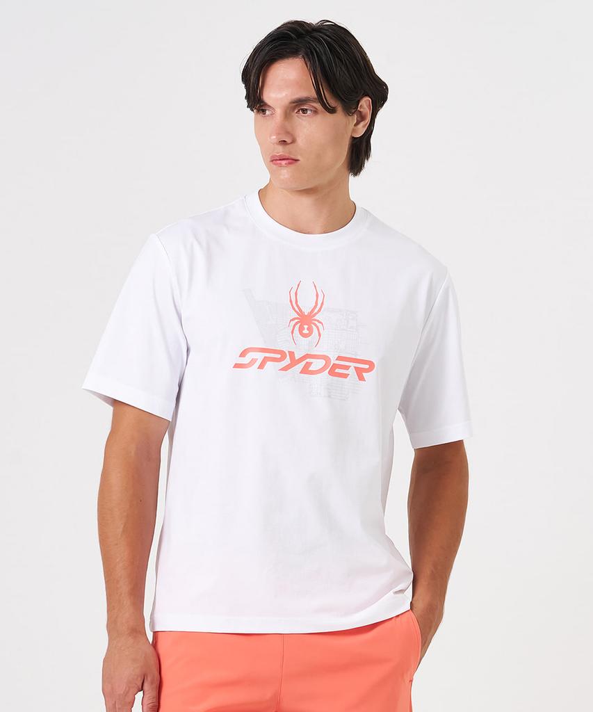 SPYDER Duotech Men'S Graphic Short Sleeve T-Shirt Spkmcnrs311Mwht