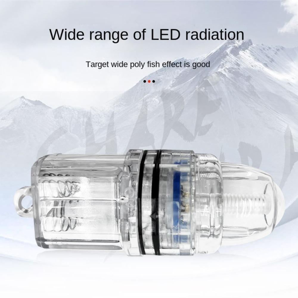 Waterproof LED Fish Attracting Indicator LED Flashing Night Fishing Lamp Light Bait  Underwater