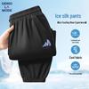 GENIOLAMODE Men's Summer Quick-Dry Ice Silk Jogger Pants with G-Mountain Lines