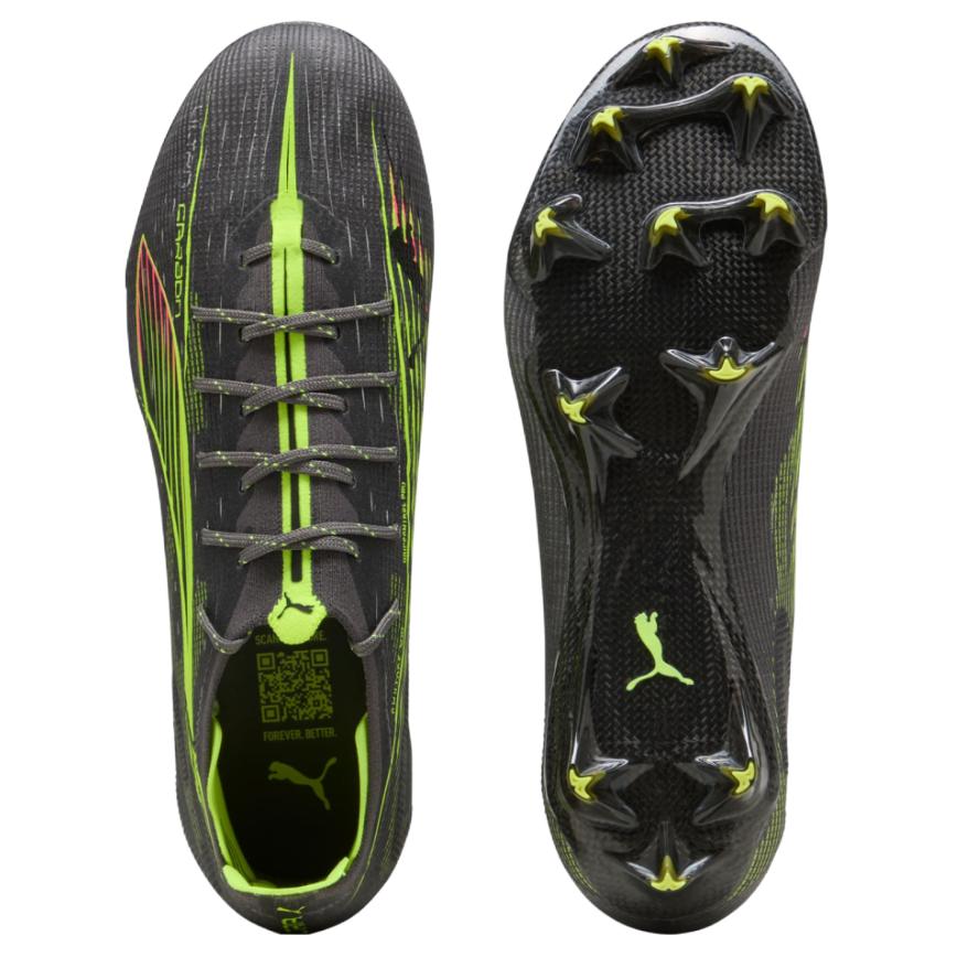 Puma Ultra 5 Carbon FG Audacity Pack Unisex Sneakers Grey Matte-Aged-Silver Yellow-Alert 108157-03