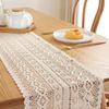 Macrame Table Runner Farmhouse Style Cotton Lace Boho Table Runner Vintage Style Table Decor Home Bridal Shower Country Wedding